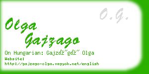 olga gajzago business card